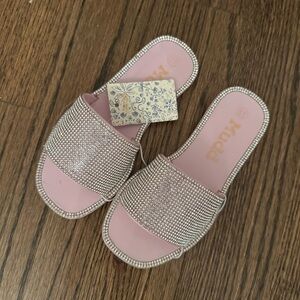 Brand New Little Girl Rhine Stone Slides